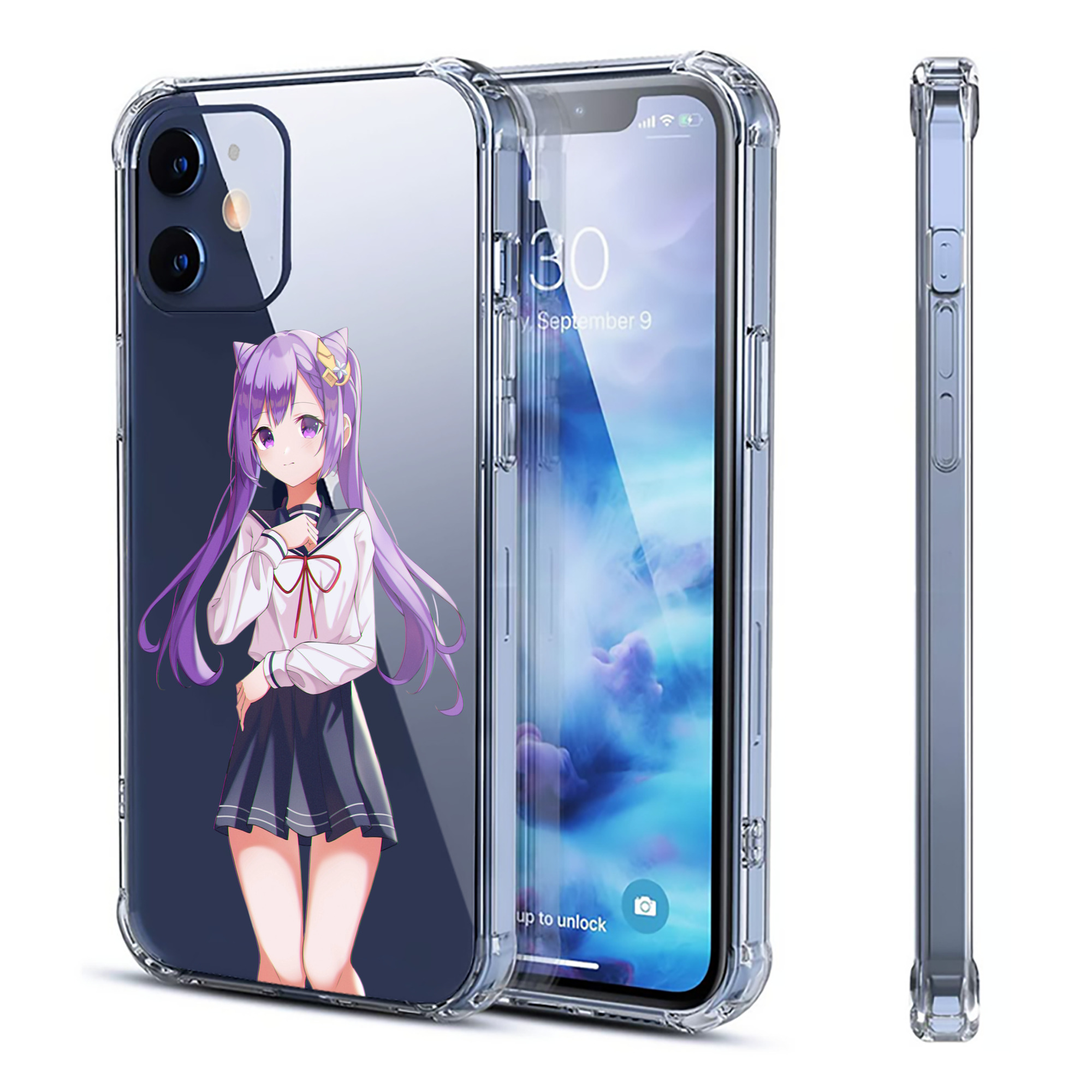げんし神 刻晴 こくせい genshin Kokusei 【iPhone 12シリーズ対応】透明スマホケース（クリアソフトケース）